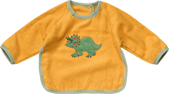 Ärmellätzchen mit Dino-Motiv, gelb, 1 St
