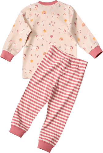 Einhorn-Muster, rosa, 104, Gr. mit Schlafanzug 1 St