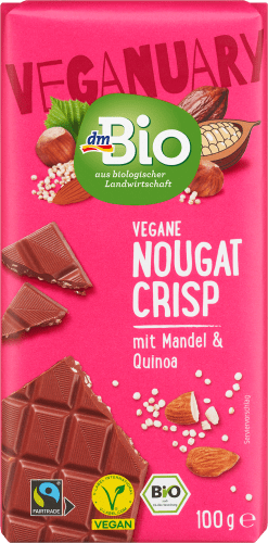 Vegane Nougat Crisp mit Mandel und Quinoa, 100 g