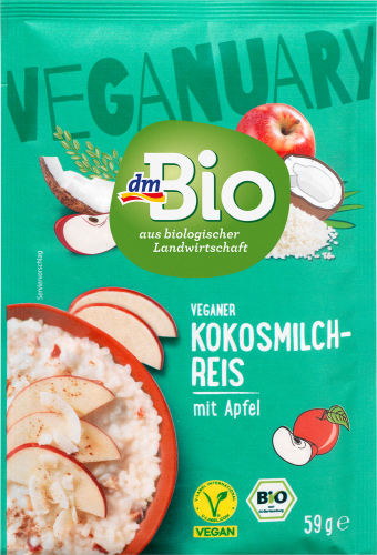 veganer Apfel, Kokosmilch-Reis mit 59 g