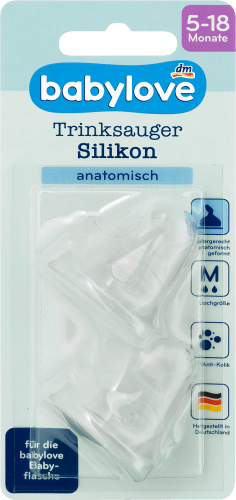 Trinksauger Silikon, Gr. 2, anatomisch, 5-18 Monate, 2 St