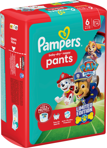 Baby Pants Baby Dry Gr.6 Extra Large (14-19 kg) Limited Edition Paw Patrol, 19 St