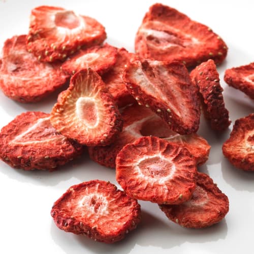 Erdbeerscheiben gefriergetrocknet, Trockenfrüchte, 25 g