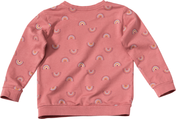 Sweatshirt mit 1 rosa, Regenbogen-Muster, St 110, Gr
