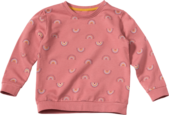 Sweatshirt mit 1 rosa, Regenbogen-Muster, St 110, Gr