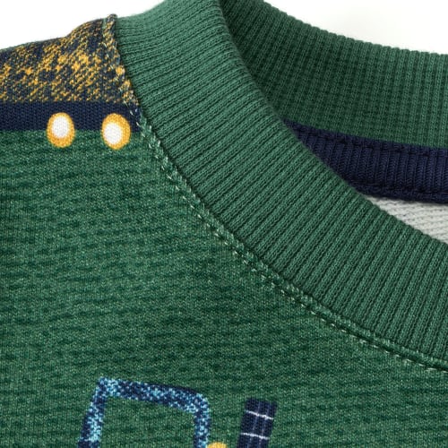 Sweatshirt Pro Climate mit St Gr. grün, Fahrzeug-Muster, 116, 1