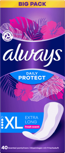 Slipeinlagen Daily Protect Extra Frischeduft BigPack, Long 40 St mit