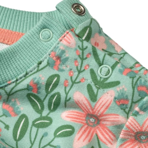 Sweatshirt Pro Climate mit 1 grün, Blumen-Muster, 74, St Gr