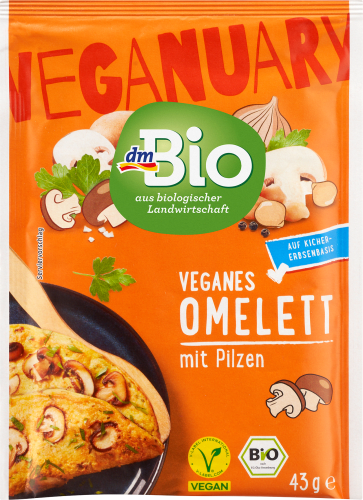 veganes Omelett mit Pilzen, 43 g