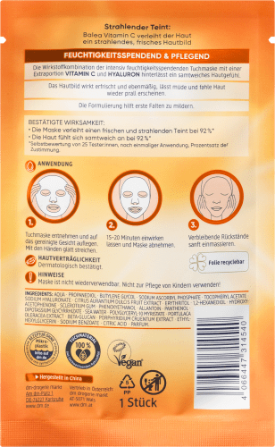 Tuchmaske Vitamin C, 1 St