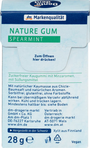 Kaugummi Nature Gum, Spearmint, 28 g
