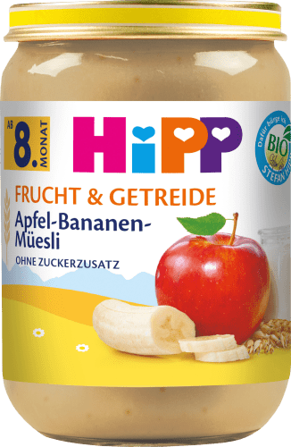 ab Getreide Frucht dem 190 g 8.Monat, & Apfel-Bananen-Müsli,
