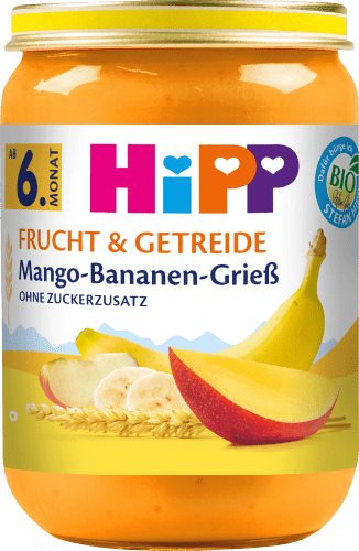 6.Monat, 190 ab & Mango-Bananen-Grieß, Frucht g Getreide dem