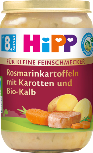 Feinschmecker Monat, Für Rosmarinkartoffeln Menü 8. g ab Bio-Kalb 220 kleine Karotten dem mit und