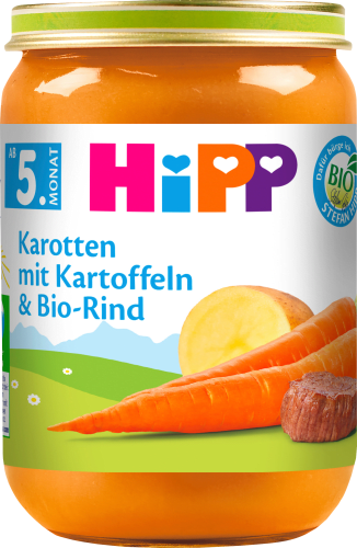 Menü Karotten Bio-Rind 5.Monat, Kartoffeln und ab dem g 190 mit