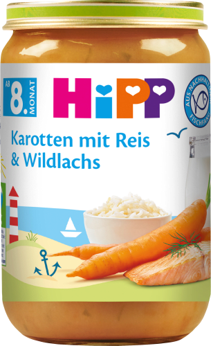 Menü Wildlachs & dem 220 ab mit g Monat, 8. Reis Karotten