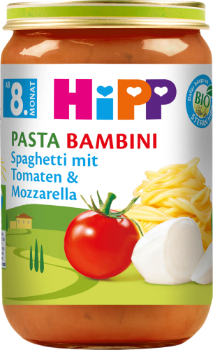 Menü Pasta Bambini Spaghetti mit Tomaten & Mozarella ab dem 8. Monat, 220 g