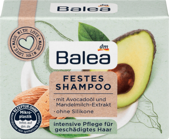 Festes Shampoo Avocado Mandelmilch, 60 g | Haarseife, festes Shampoo & Conditioner