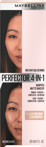 02 Light 18 Medium, Matte Foundation 4in1 Perfector Instant g