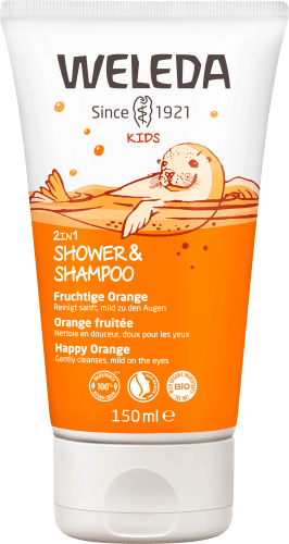 Kinder Duschgel & Shampoo 2in1 Fruchtige Orange, 150 ml