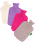 Wärmflasche mit Flauschbezug