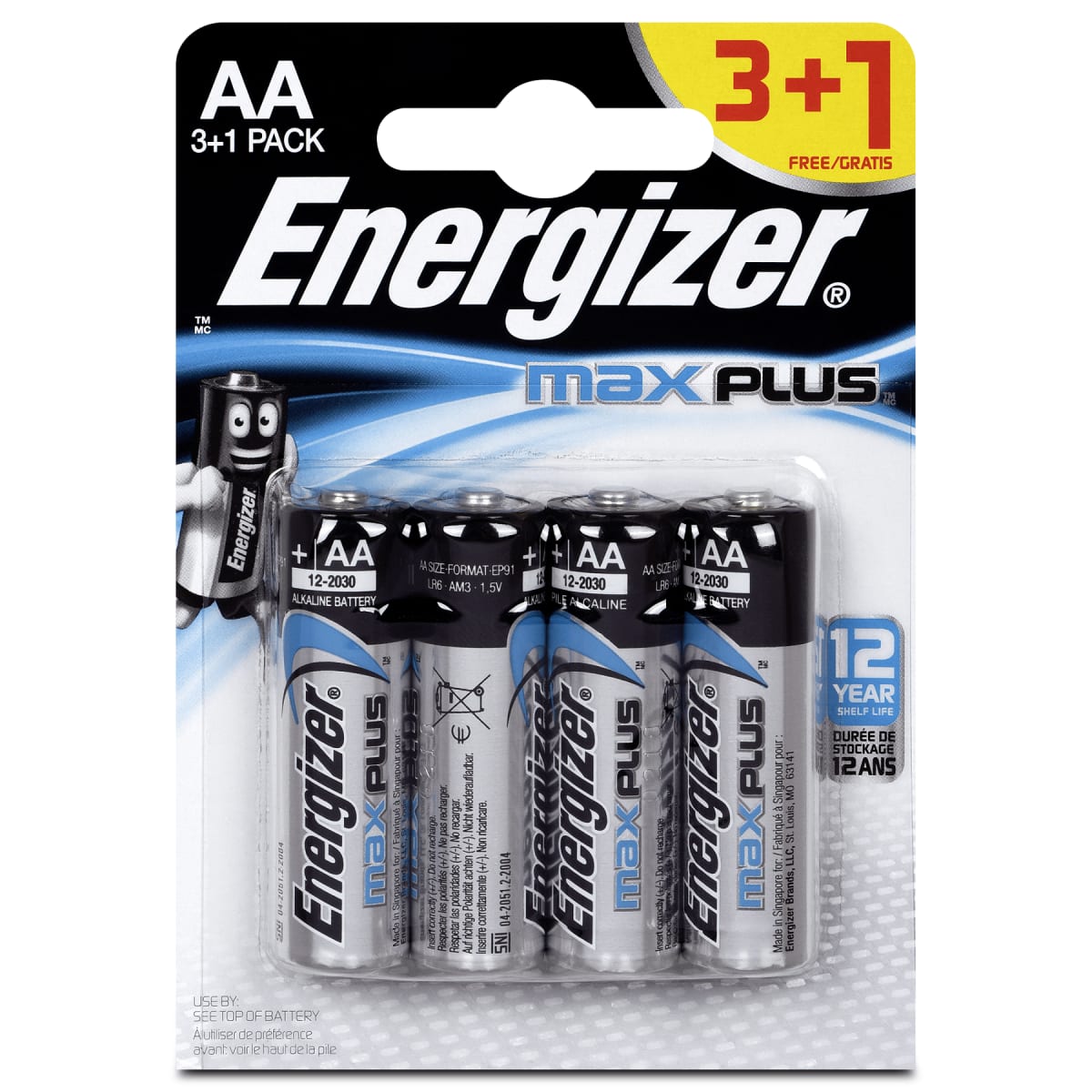 energizer baterie max plus aa 4 ks dm cz