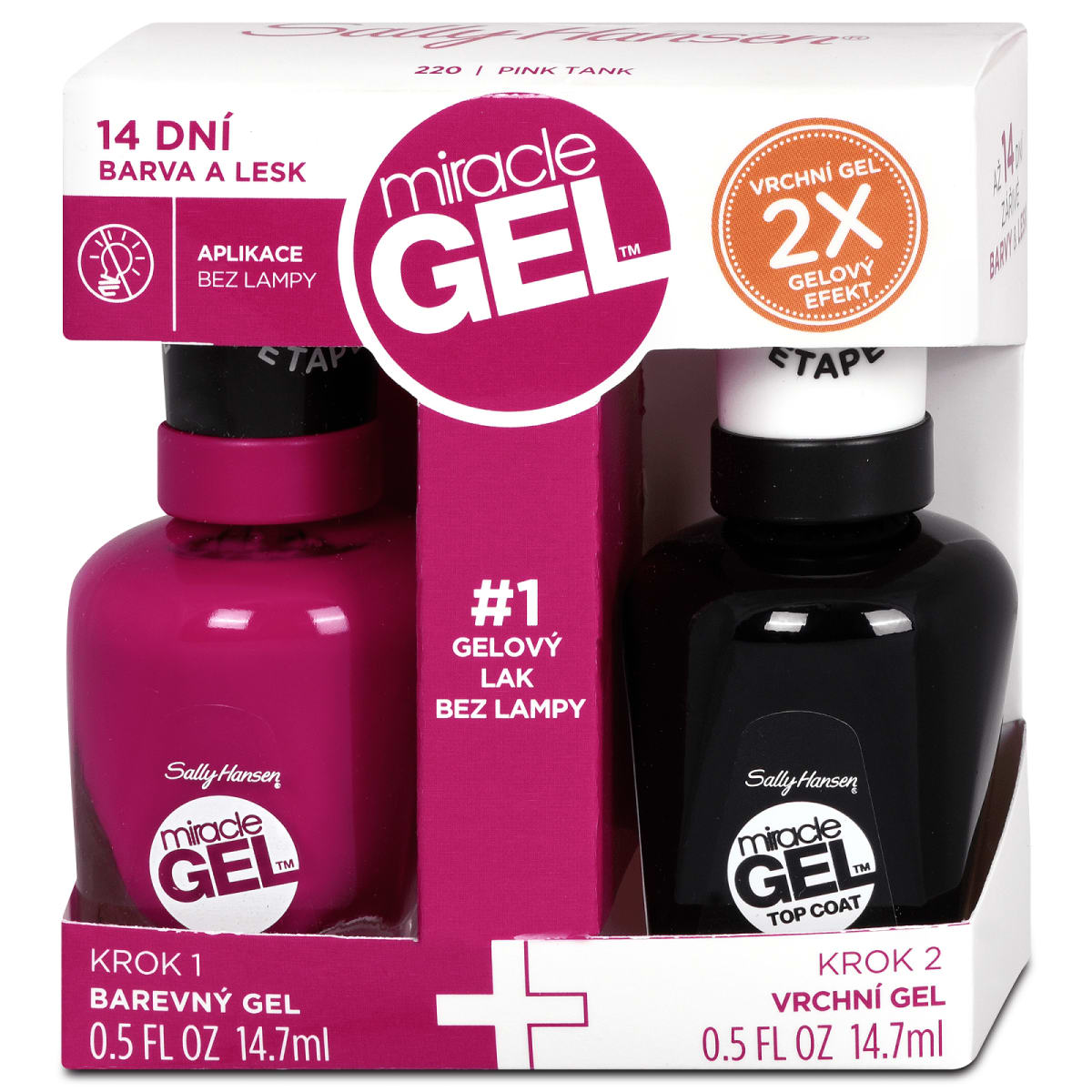 Sally Hansen Lak Na Nehty Miracle Gel Duopack 220 29 4 Ml Dm Cz
