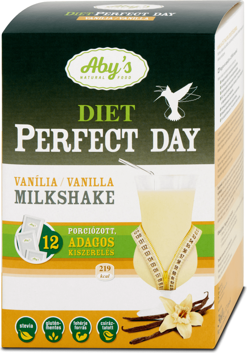 Aby diet perfect day gluténmentes milk shake-vaníliás g - NaturTéka webáruház