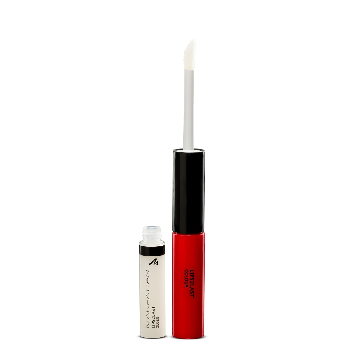 MANHATTAN Cosmetics Lipgloss Lips 2 Last Colour & Lipgloss Perfect Red