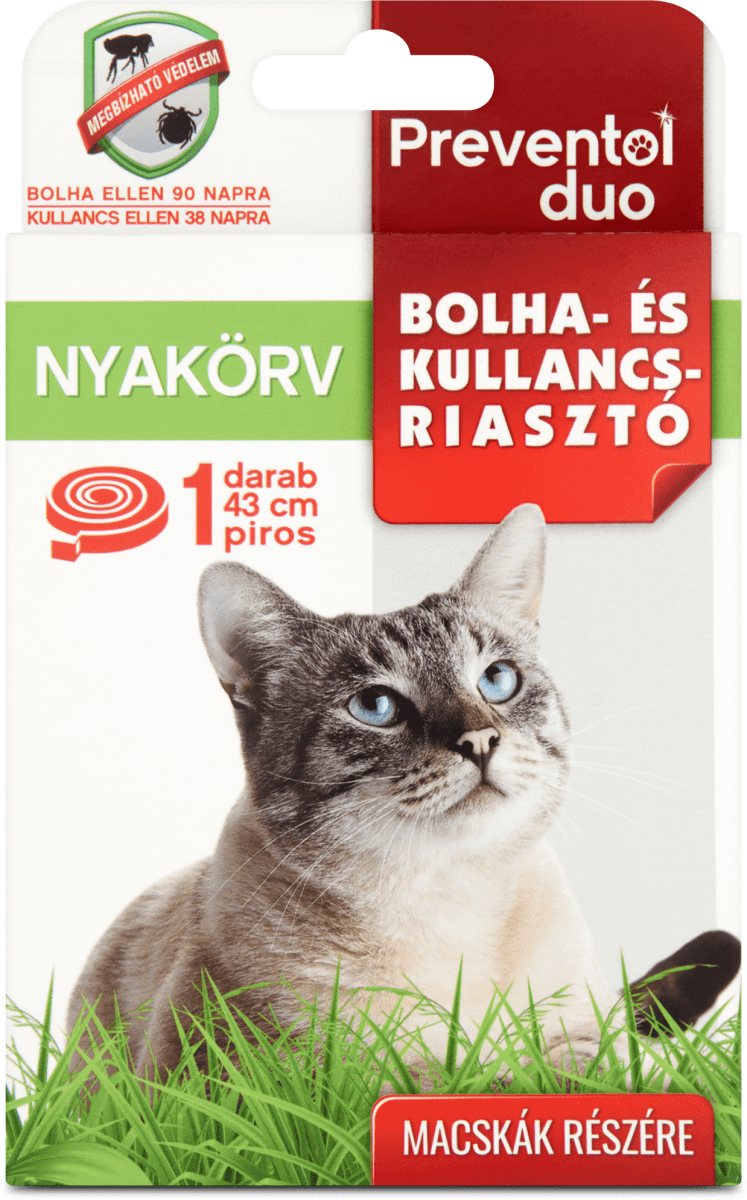 Bolha-és kullancsriasztó nyakörv macskáknak, 1 db