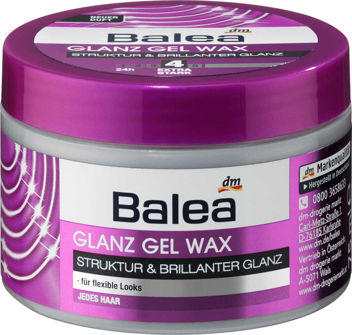 Balea Styling Gel Glossy & Shine Glanz Gel Wachs, 75 ml dauerhaft