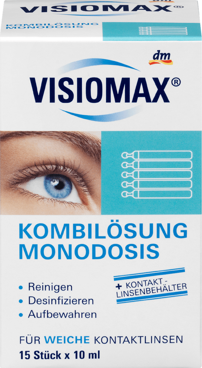 VISIOMAX Kontaktlinsen-Pflegemittel Kombilösung Monodosis, 15 x 10 ml, 150 ml dauerhaft günstig 