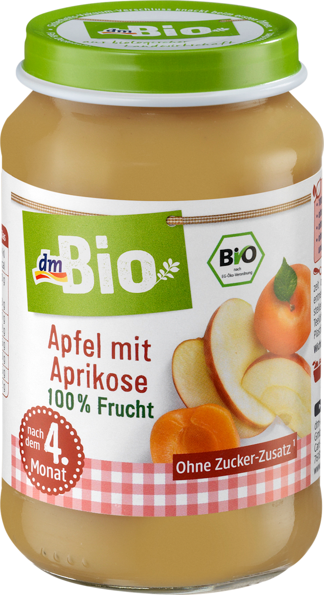 dmBio Apfel mit Aprikose nach dem 4. Monat, 190 g ...