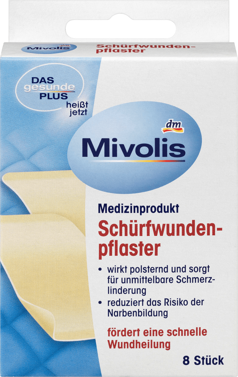 Mivolis Schürfwundenpflaster, 8 St dauerhaft günstig online kaufen | dm.de