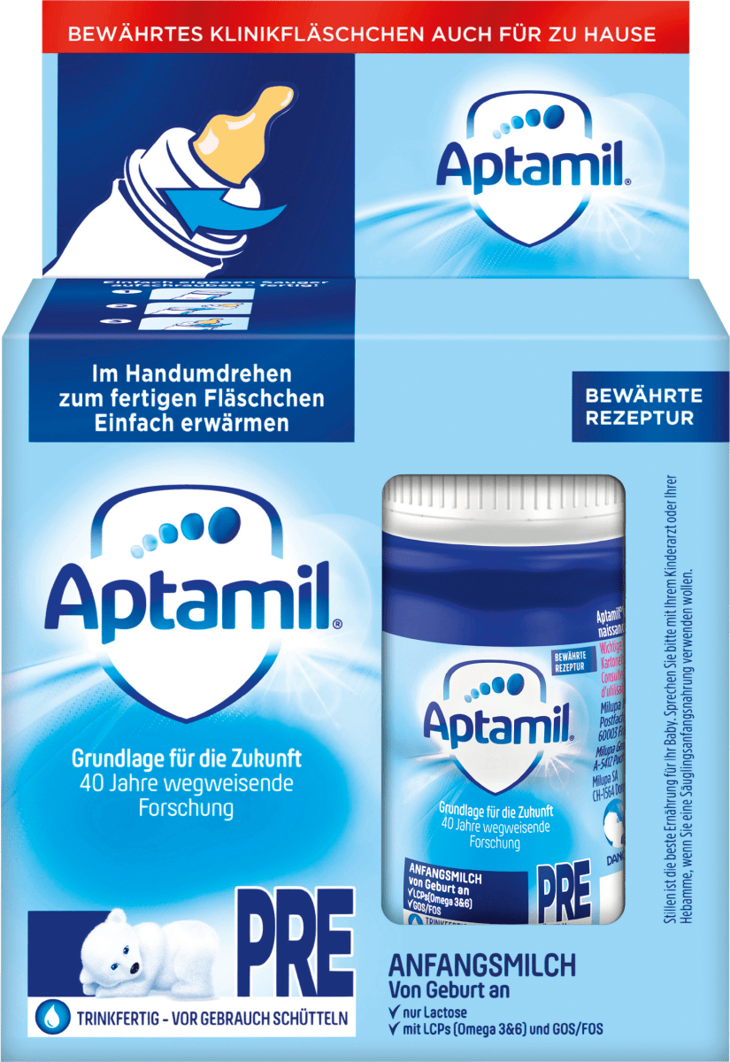 Aptamil Anfangsmilch Pre trinkfertig von Geburt an, 2x90 ml, 180 ml dauerhaft günstig online