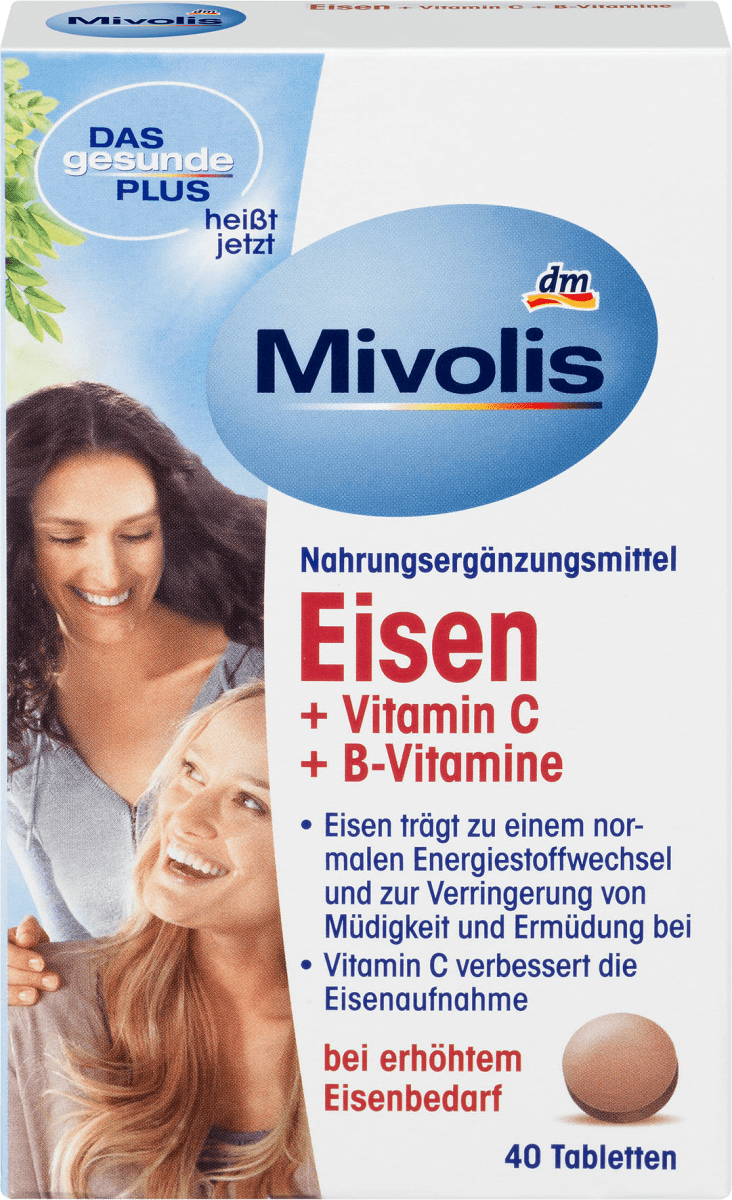 Mivolis Eisen + Vitamin C + B-Vitamine, Tabletten 40 St ...