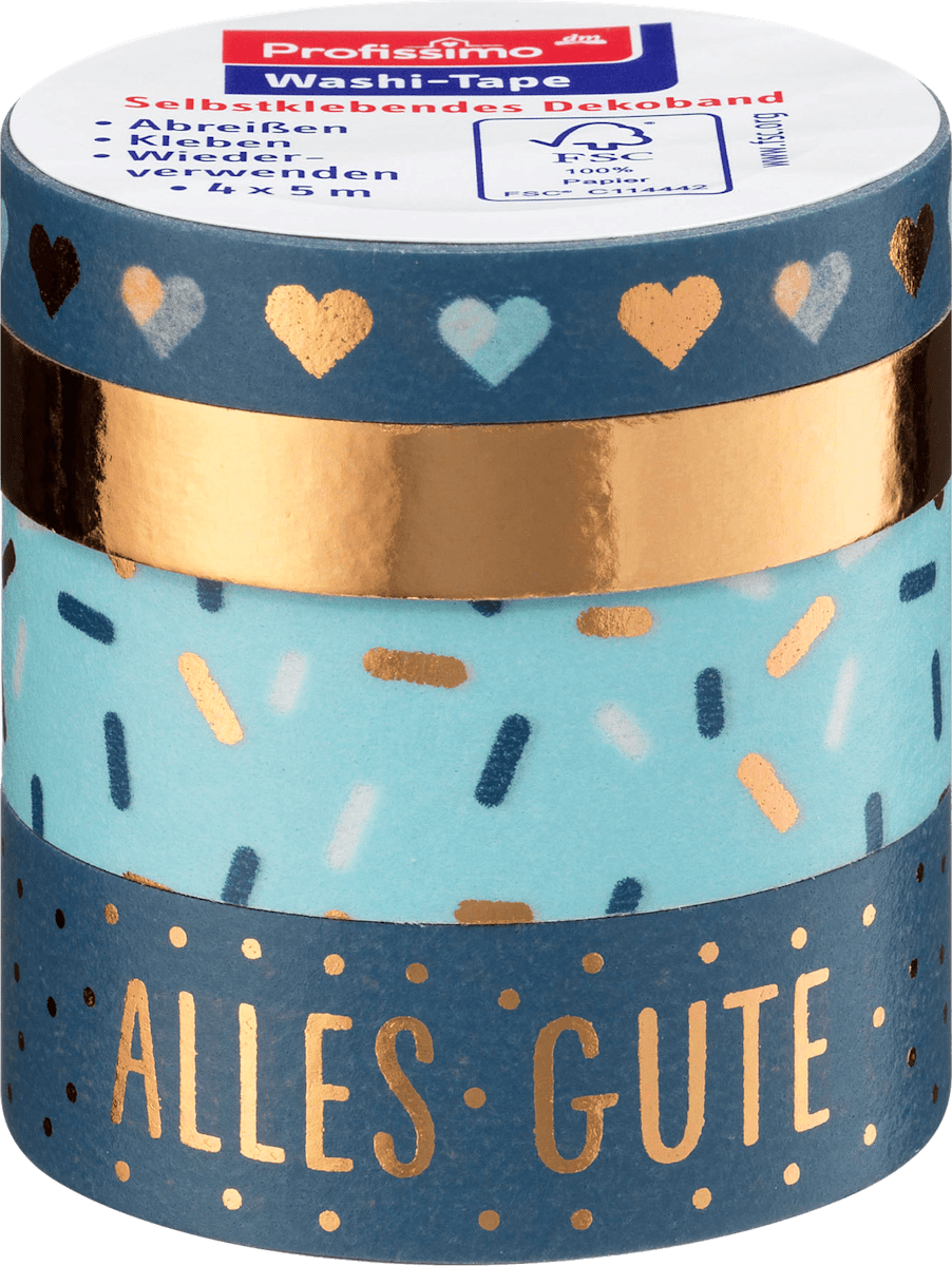 Profissimo Washi Tape Alles Gute 4 St Dauerhaft Gunstig Online Kaufen Dm De