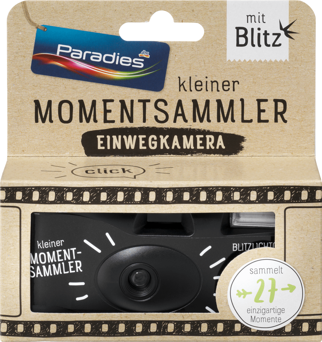 Paradies Einwegkamera Mit Blitz Iso 400 27 Bilder 1 St Dauerhaft Gunstig Online Kaufen Dm De