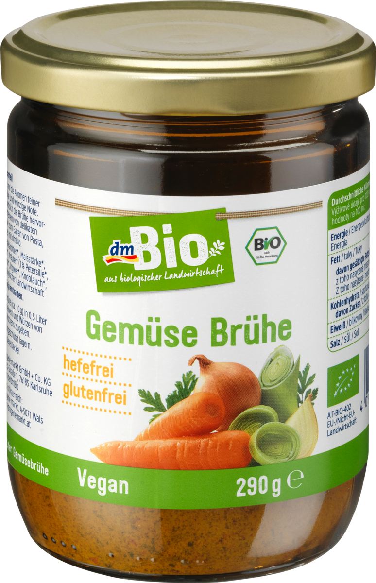 dmBio Gemüsebrühe, hefefrei, 290 g dauerhaft günstig online kaufen | dm.de