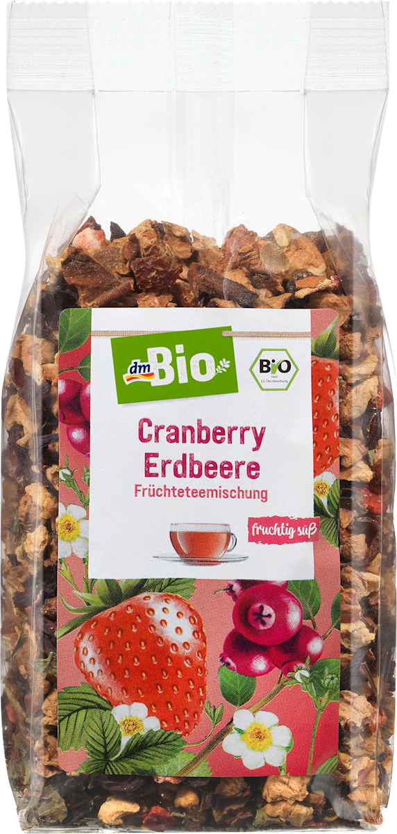 dmBio dmBio Früchteteemischung Cranberry Erdbeere, loser Tee, 125 g ...