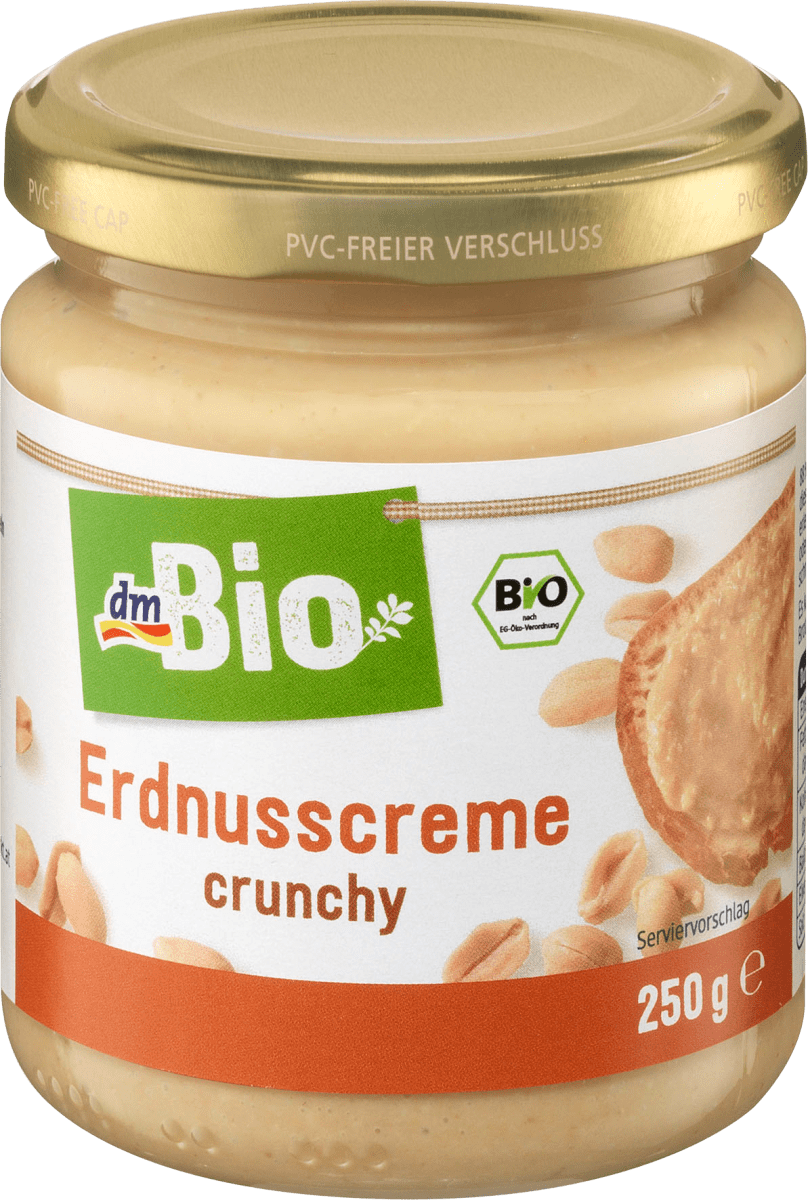 dmBio Erdnuss-Creme crunchy, 250 g dauerhaft günstig online kaufen | dm.de