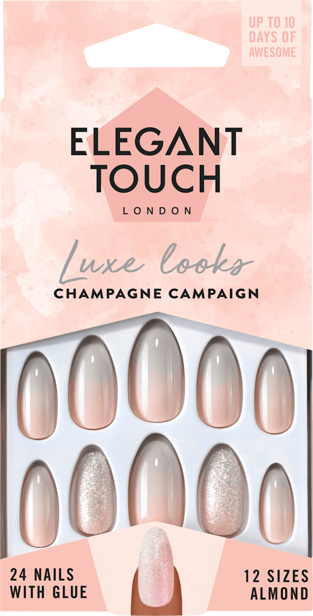 elegant touch kunstliche fingernagel champagne campaign 24 st dauerhaft gunstig online kaufen dm de