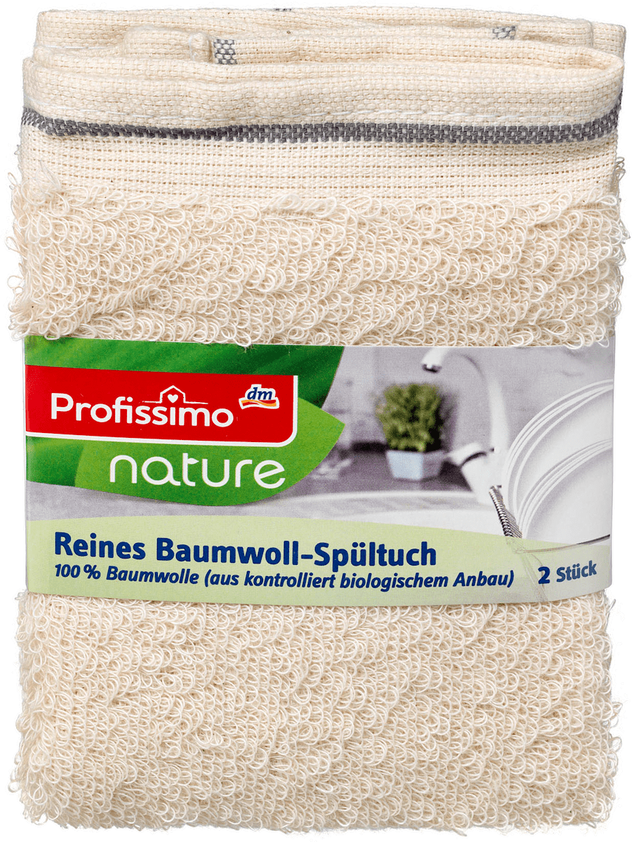 Profissimo nature Reines Baumwoll-Spültuch, 2 St dauerhaft günstig ...