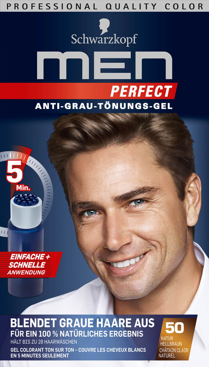 Schwarzkopf Men Perfect Tonung Anti Grau Gel Natur Hellbraun 50 1 St Dauerhaft Gunstig Online Kaufen Dm De