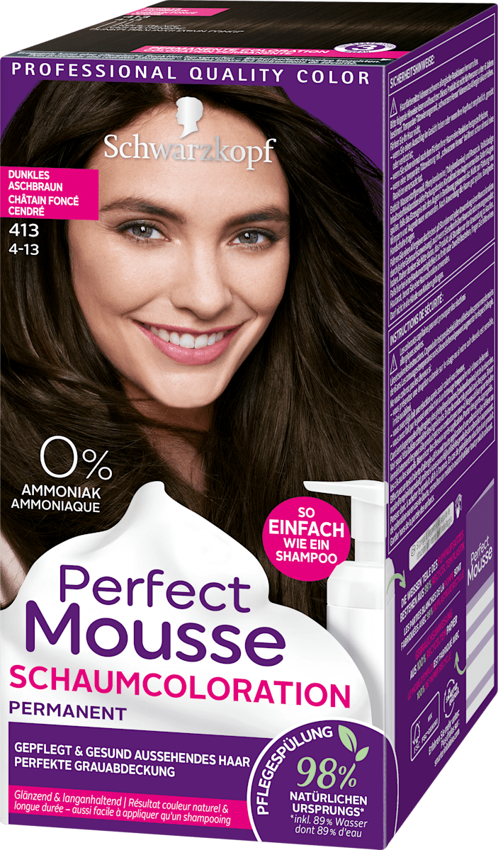 Schwarzkopf Perfect Mousse Haarfarbe Dunkles Aschbraun 4 13 1 St Dauerhaft Gunstig Online Kaufen Dm De