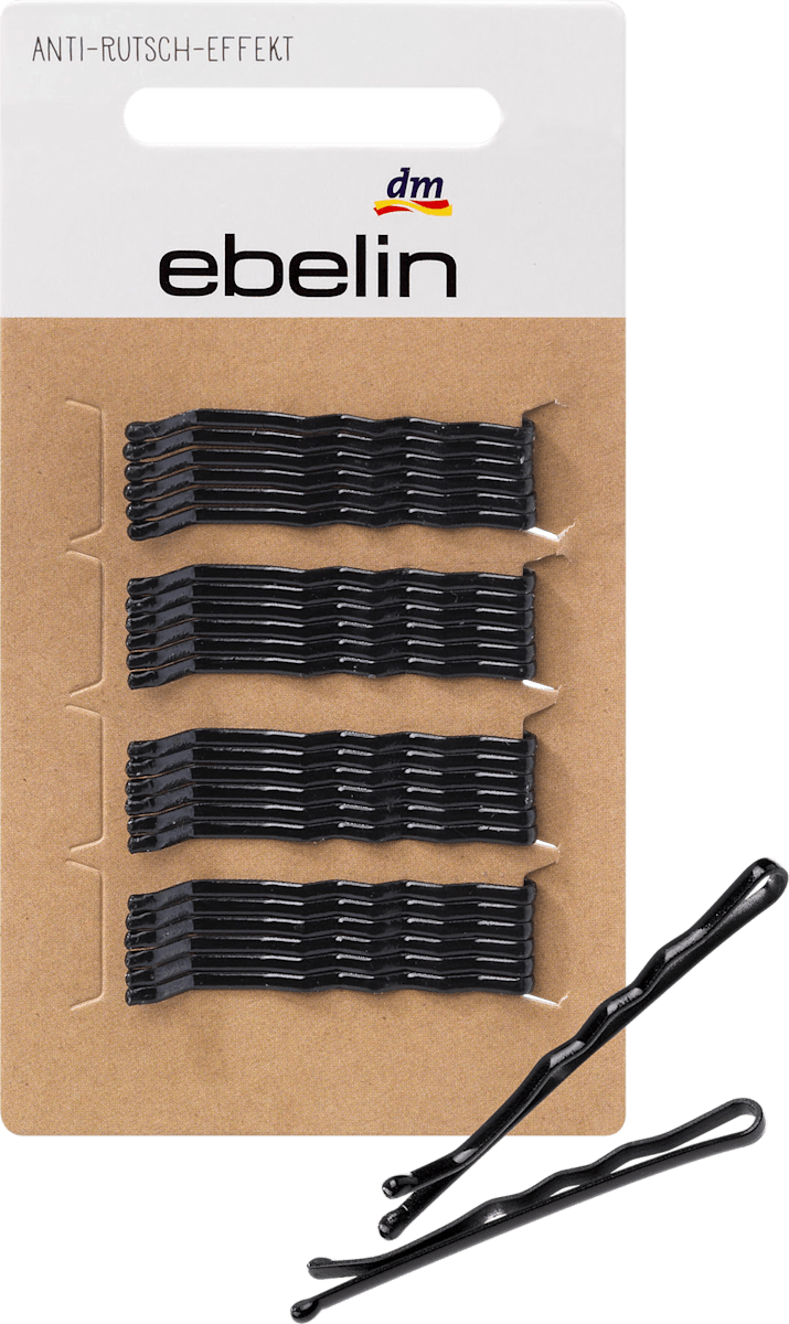 haarschieber gewellt anti rutsch effekt schwarz 24 st