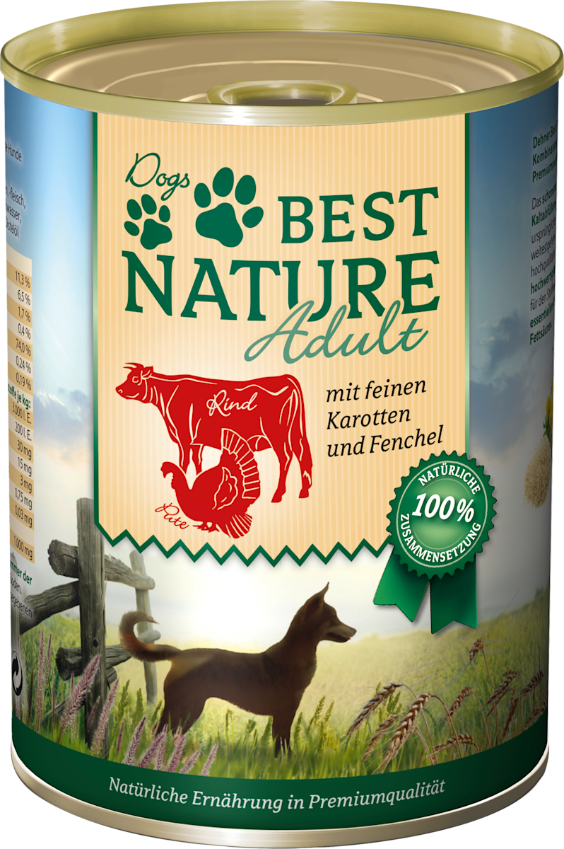 dogs best nature nassfutter fur hunde adult pute und rind 400 g dauerhaft gunstig online kaufen dm de
