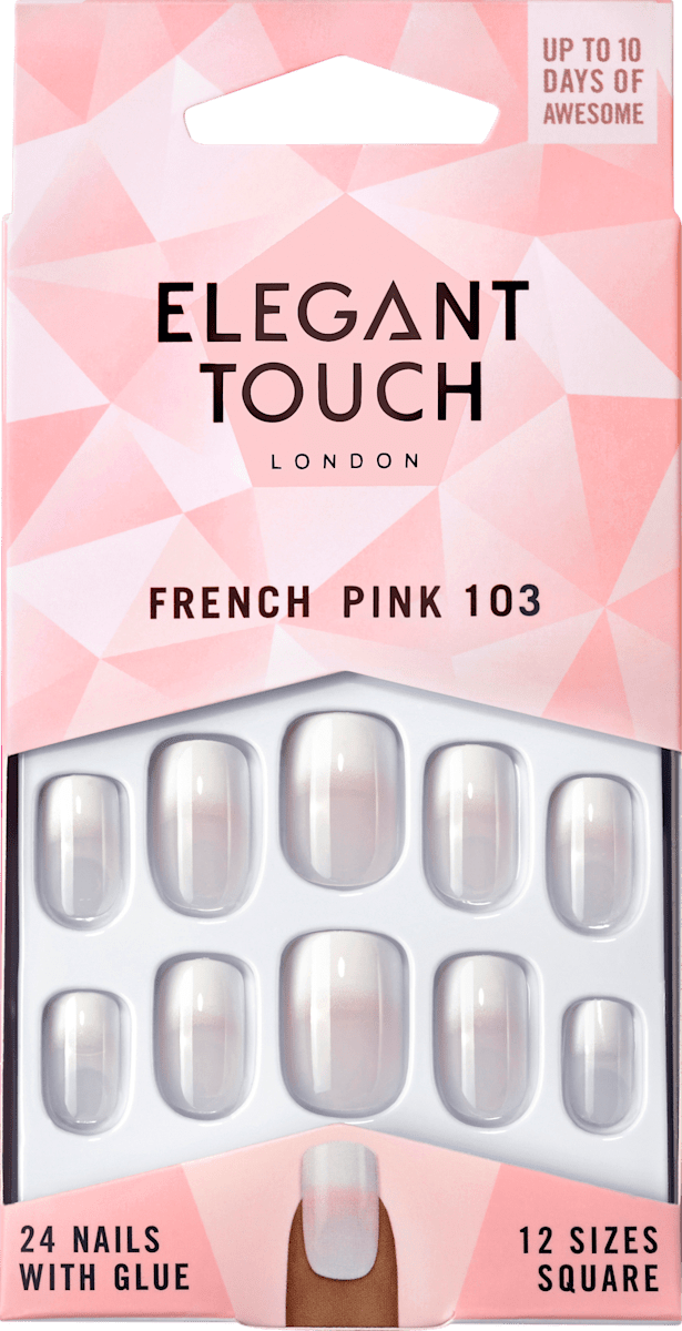 Elegant Touch Künstliche Fingernägel French Nails Pink (103), 24 St