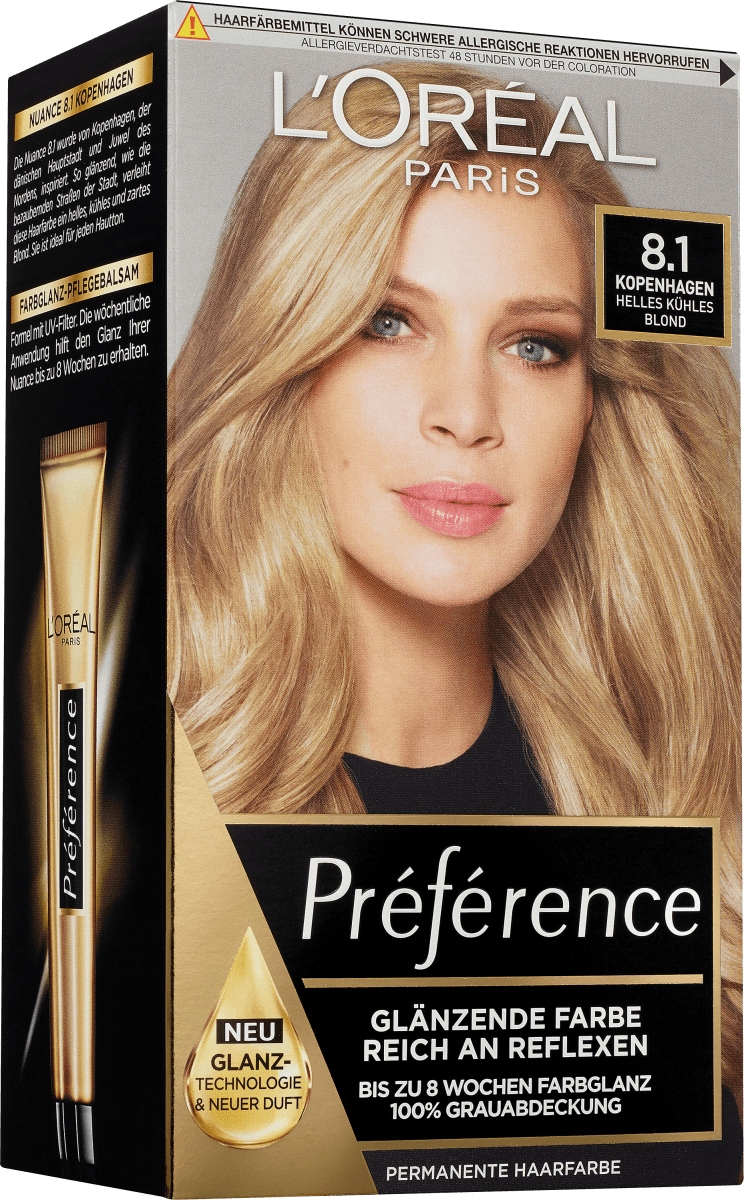 L Oreal Paris Preference Haarfarbe Kopenhagen 8 1 1st Dauerhaft Gunstig Online Kaufen Dm De