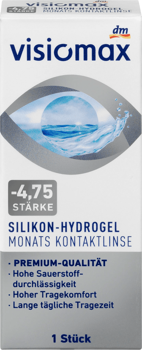 Visiomax Silikon Hydrogel Monatslinse Dioptrie 4 75 1 St Dauerhaft Gunstig Online Kaufen Dm De